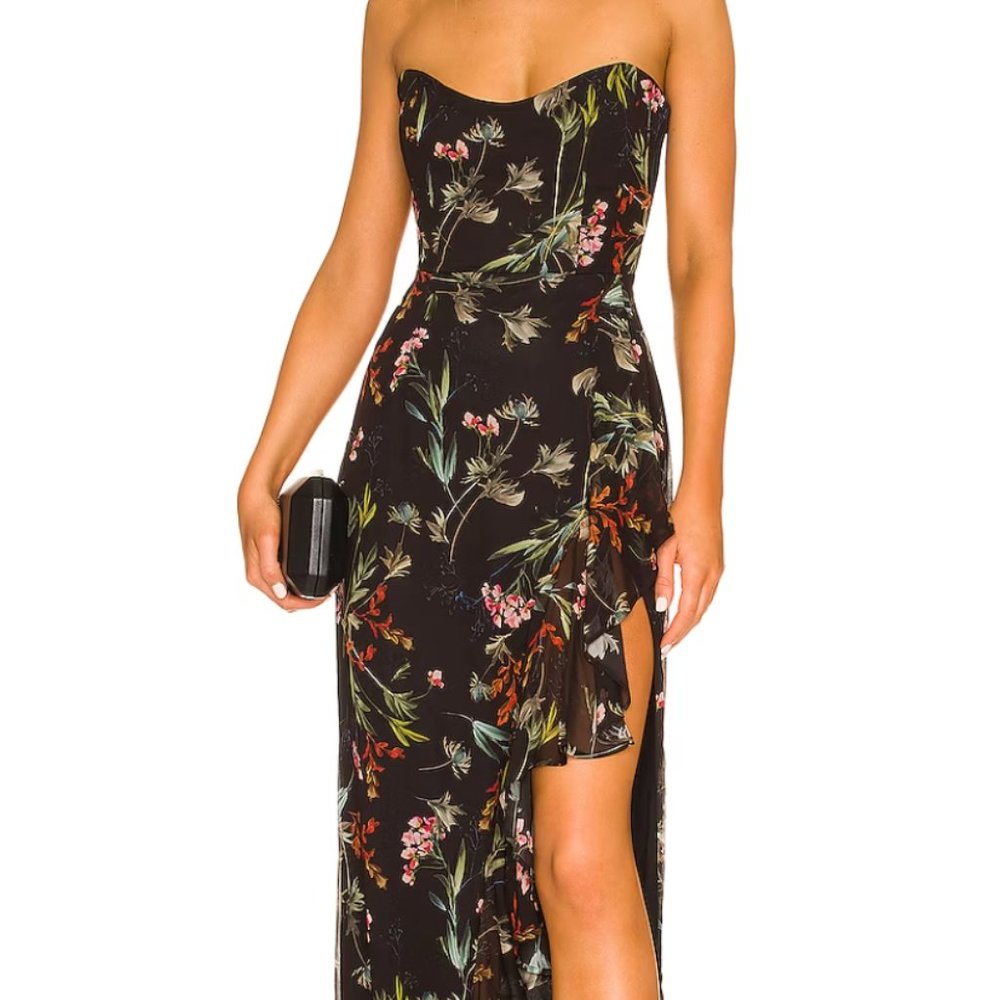 Katie May Baby Cakes Gown in Black Floral